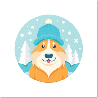 Winter Dog Outdoor Posters and Art